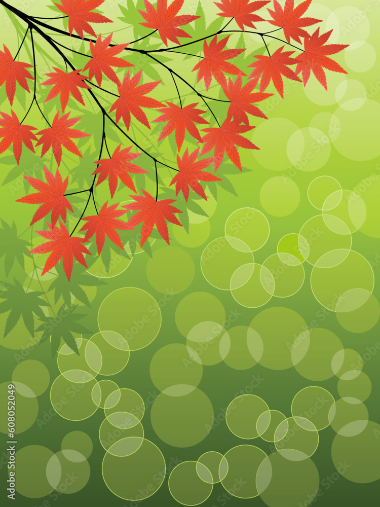 Poster abstract background with a tree branch. vector illustration.
