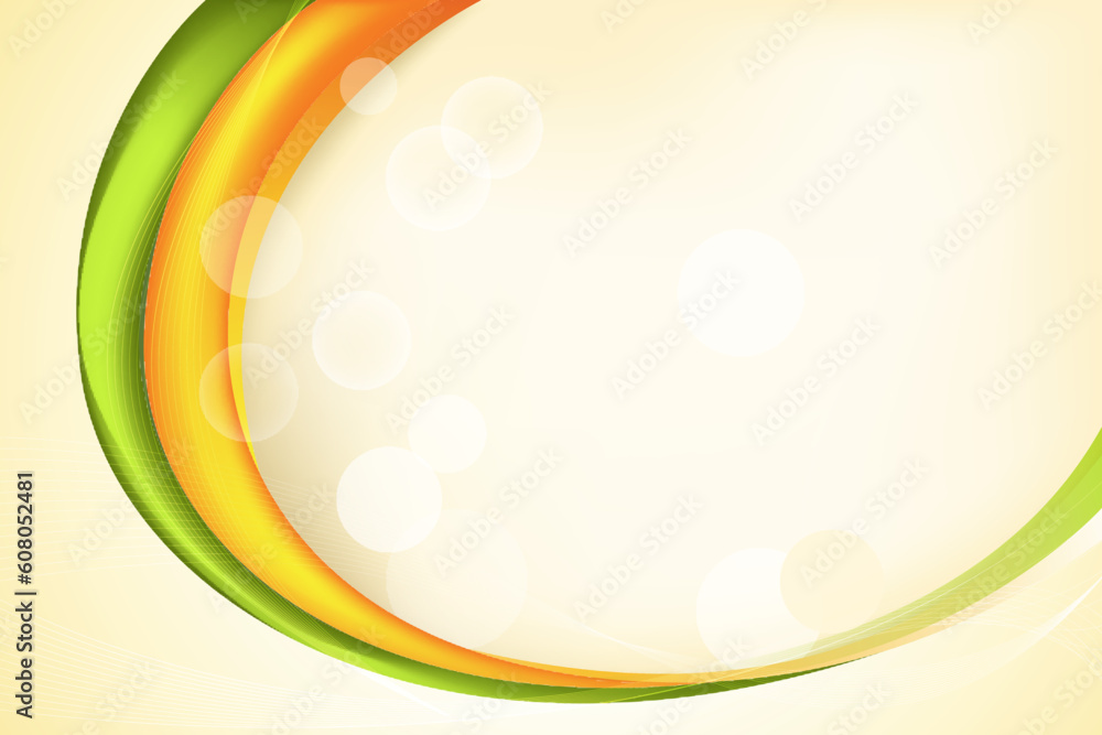Poster illustration of abstract vector background with colorful curve