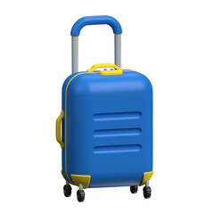 suitcase in 3d illustration of travel and vacation theme
