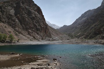 The Seven Lakes near the Uzbek border in Tajikistan - 608053030
