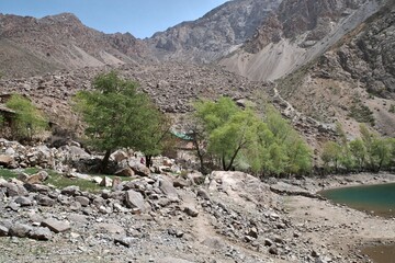 The Fann Mountains  in western region of Tajikistan - 608053044