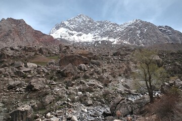 The Fann Mountains  in western region of Tajikistan - 608053251