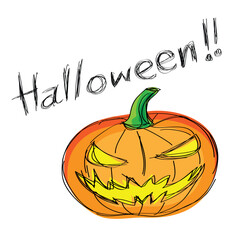 a note with hand-drawn halloween theme message- 1 of series