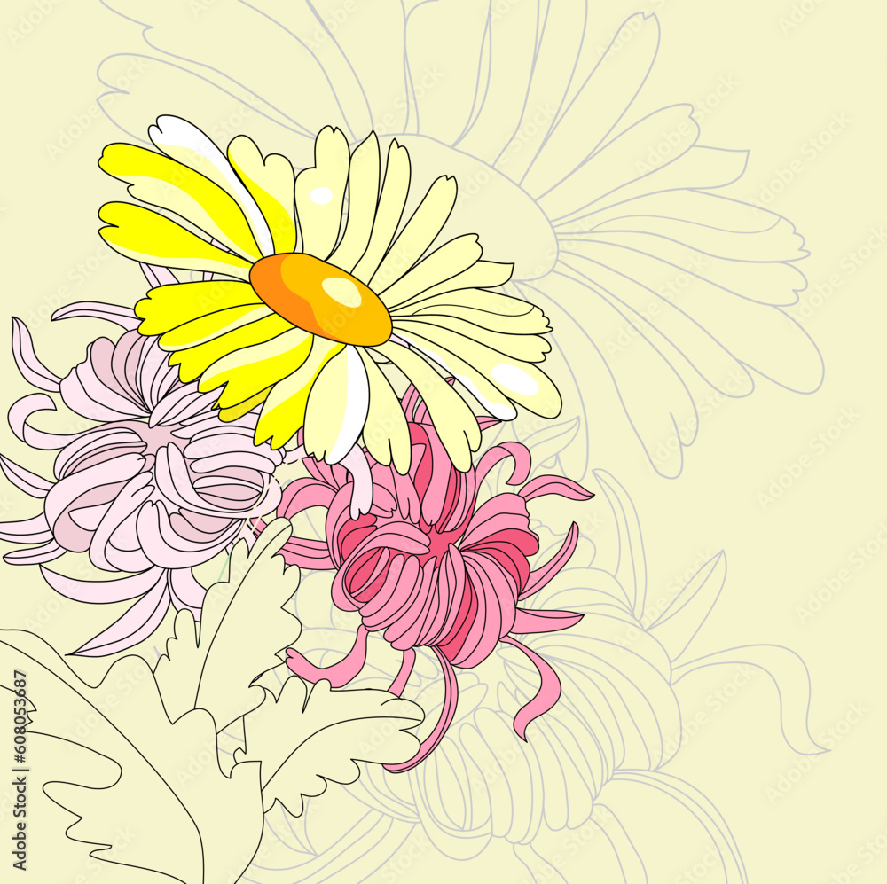 Sticker Template for decorative card