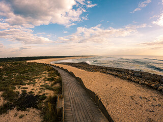 View from the walkway south of Furadouro beach