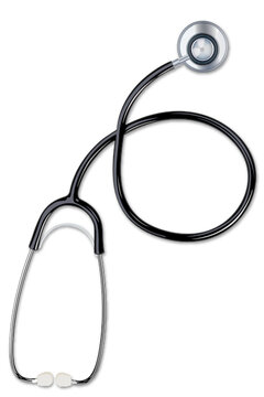 illustration of stethoscope on isolated background
