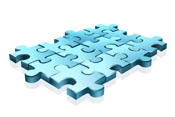 illustration of zig-zag puzzles on white background