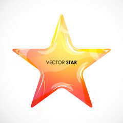 illustration of vector star on white background