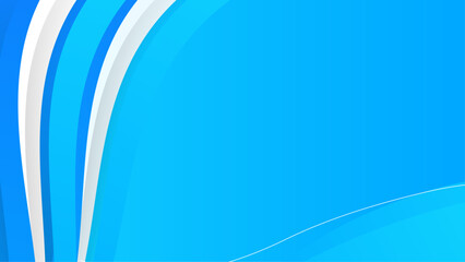 Abstract blue wavy with gradient blue and white curved lines background