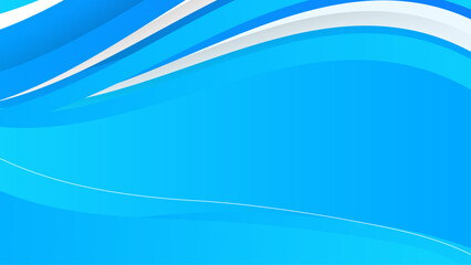 Abstract blue wavy with gradient blue and white curved lines background
