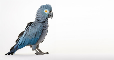 Obraz premium cockatoo portrait studio on white background and copy space. generative ai