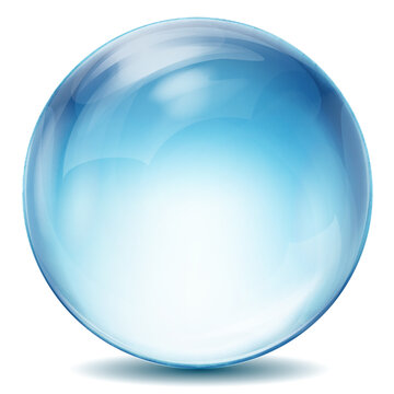 illustration of crystal ball on isolated background