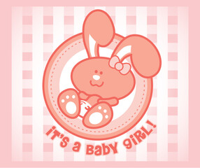 Cute baby bunny - female or girl version.