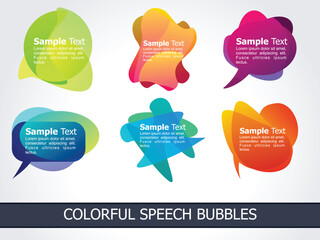 abstract colorful speech bubble  vector illustration