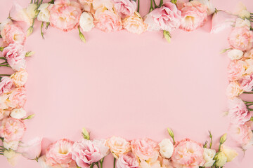 Obraz na płótnie Canvas pink blossom border pink blossom border pink blossom border