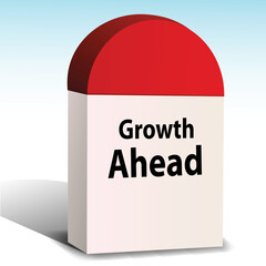 illustration of growth ahead on white background