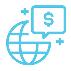 illustration of a icon money global 