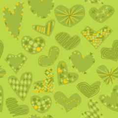 Meubelstickers fully editable vector illustration seamless pattern isolated hearts © Designpics