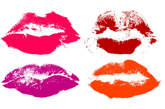 lips with different lipstick,  this  illustration may be useful as designer work