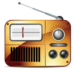 old FM radio icon, this  illustration may be useful  as designer work