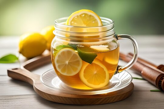 tea with lemon and cinnamon
