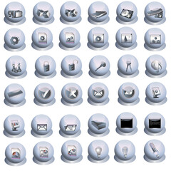 Collection of grey interface vector icons ready for your use.