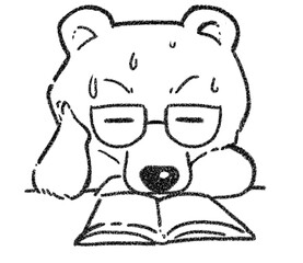 Cartoon character bear book