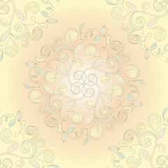 vector vintage seamless  floral  background. clipping mask