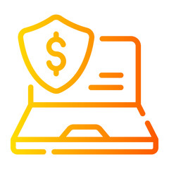 protection money Line Gradient Icon