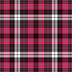 Seamless black-red-white checkered pattern with thin lines (vector EPS 10)