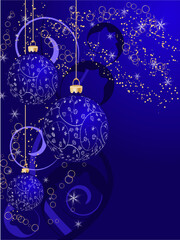 Christmas ball decorative abstraction background
