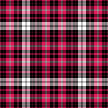 Seamless black-red-white checkered pattern with thin lines (vector EPS 10)
