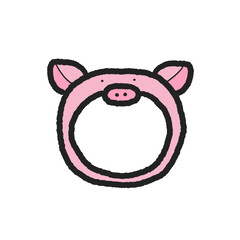 cute animal head frame