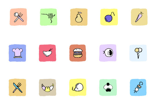 Food & Restaurant icons  Fresh color