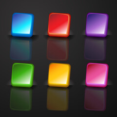 An image of a square button set.