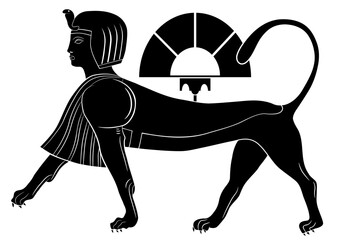 Sphinx - illustrations of the mythical creatures of ancient Egypt