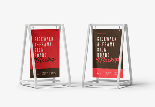 Outdoor Advertising A-Stand Mockup