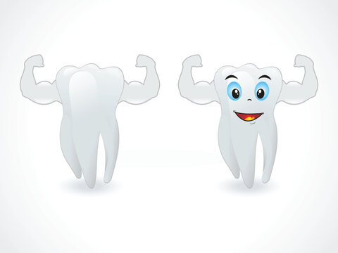 abstract smiley teeth vector illustration