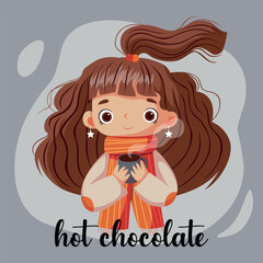 happy world chocolate day let's enjoy it with hot chocolate