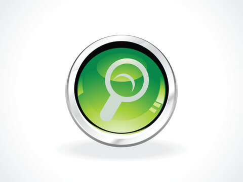 abstract searh icon in green button vector illustration