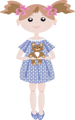 Girl with bear