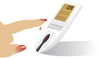 diabetes equipment vector illustration