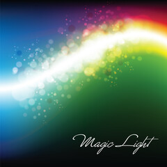 Obraz premium Magical Lights - Abstract Blue Vector Background Design - AI10 Compatible EPS Format