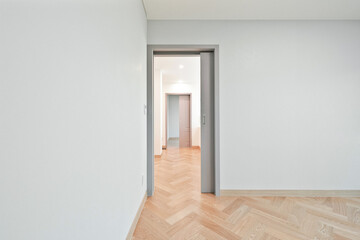 The herringbone floor pattern has a timeless, classic look