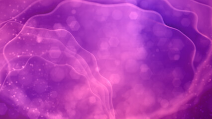 glowing rose - blue winking gentle objects - abstract 3D rendering