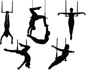 trapeze silhouette - vector © Designpics