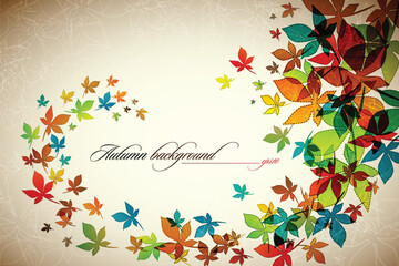 Autumn Background | Falling Leafs | EPS10 Compatibility Required