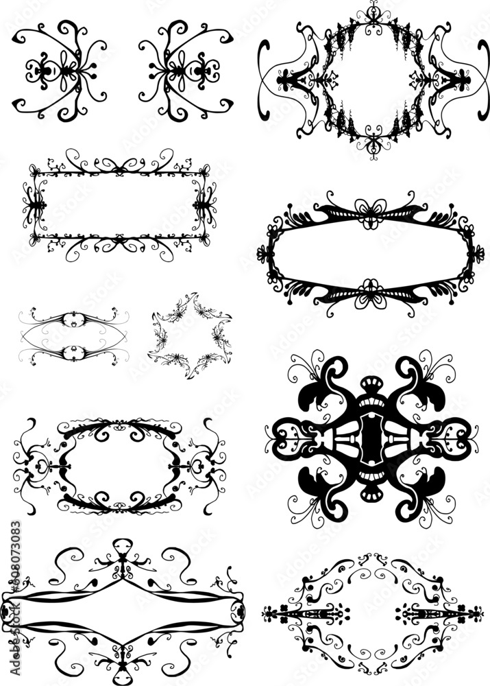 Poster vector illustration of abstract vector design elements