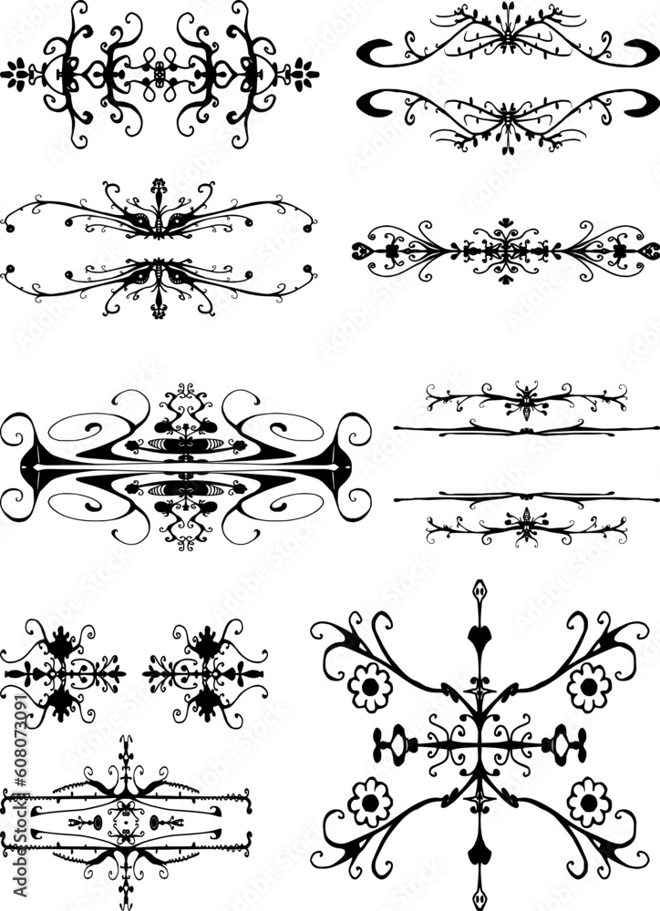 Poster vector illustration of abstract vector design elements