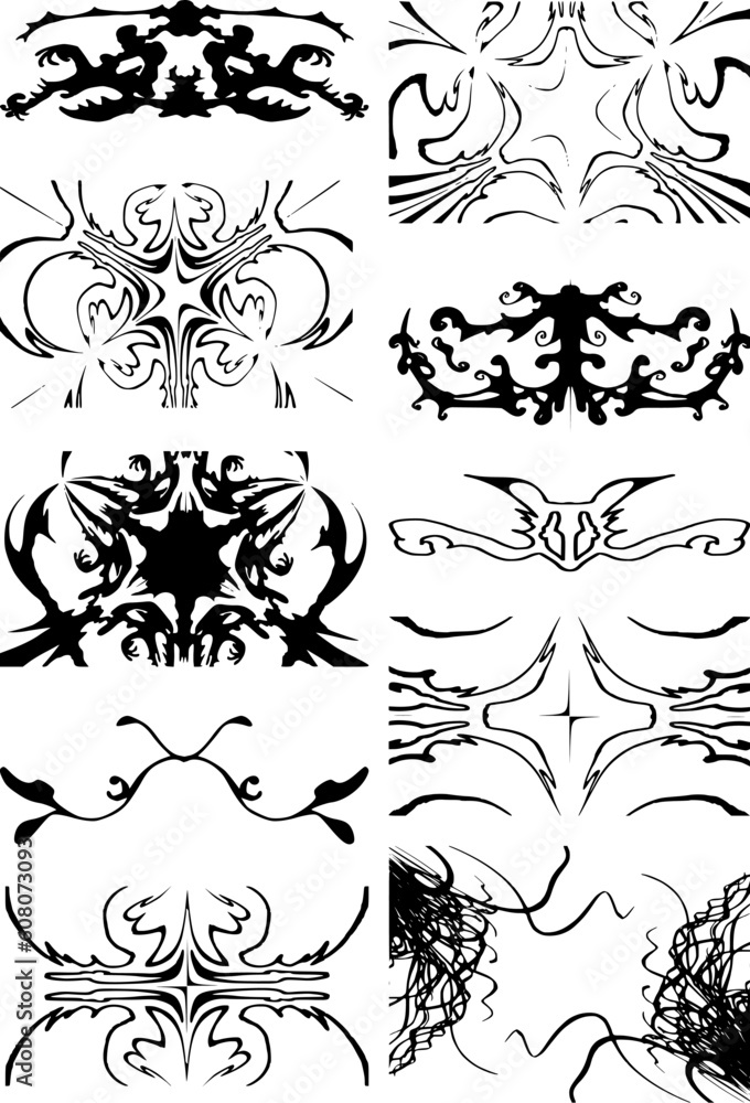 Poster vector illustration of abstract vector design elements
